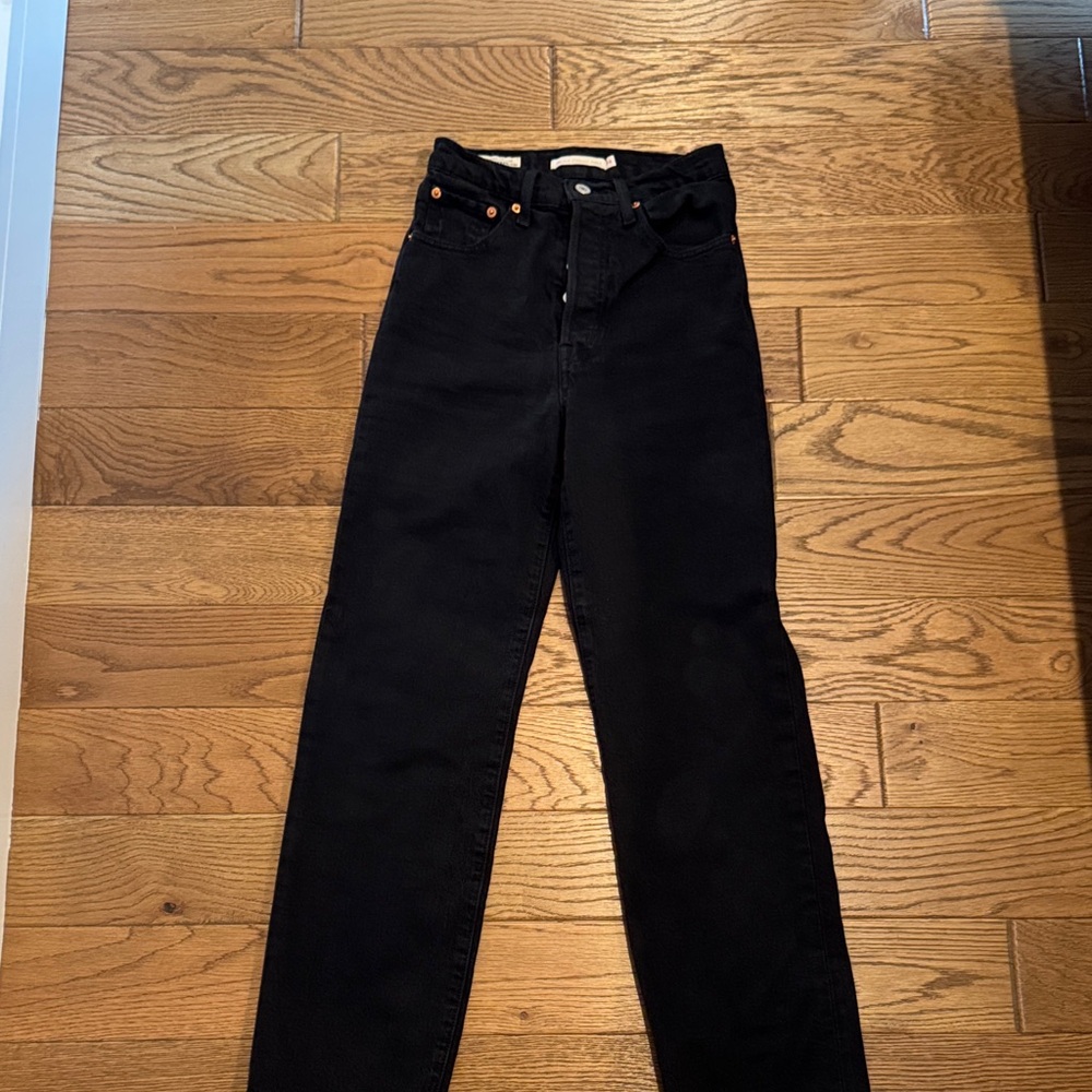 Levi's Black Straight Leg Jeans